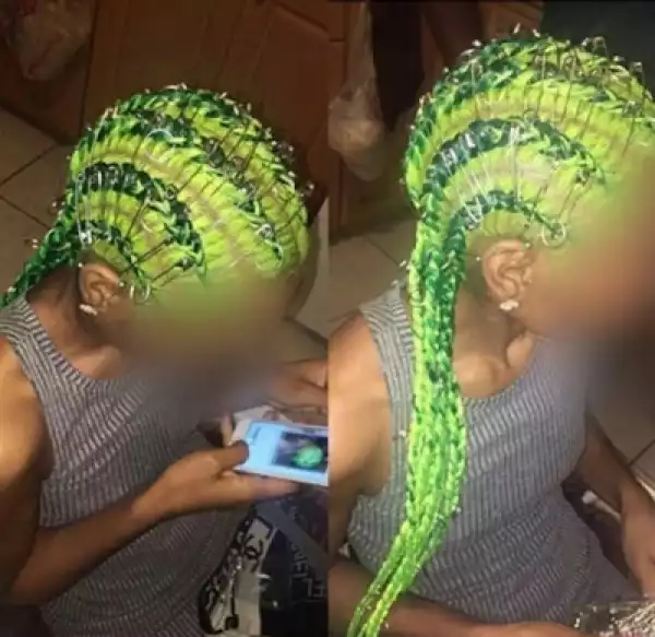 Spirogyra? See the hairstyle that has been making rounds on the net (Photo)